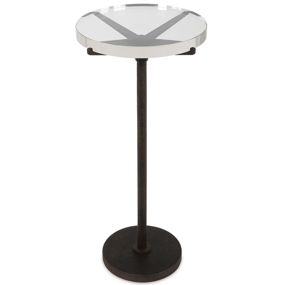 Forge Accent Table, Rustic Brown