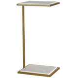 Elevate Drink Table, Brushed Brass