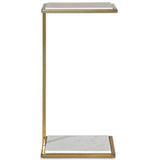 Elevate Drink Table, Brushed Brass
