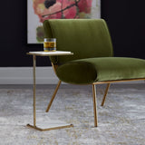 Elevate Drink Table, Brushed Brass