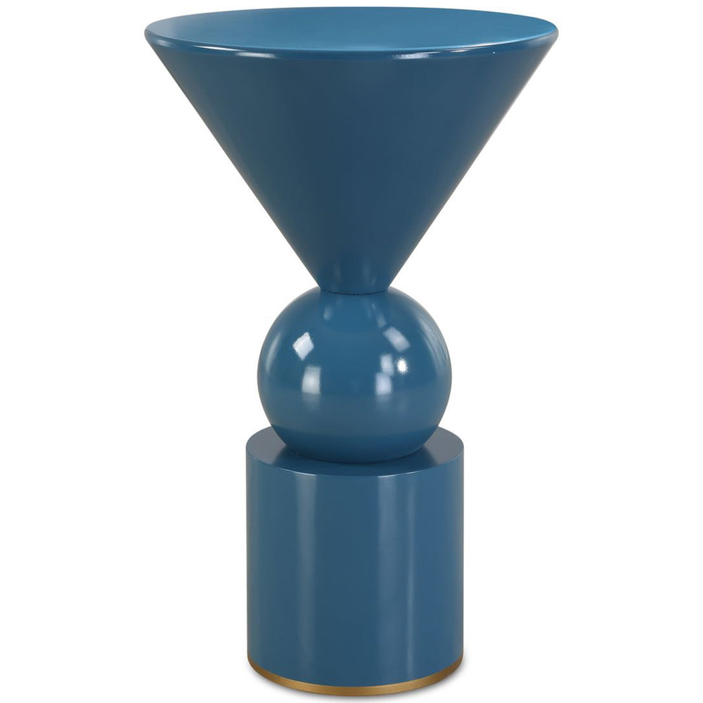 Trig Accent Table, Blue