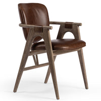 Rowanoke Leather Arm Chair, Havana Brown