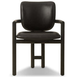 Madeira Leather Dining Armchair, Sonoma Black