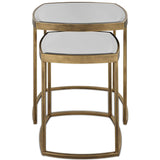 Vista Nesting Tables, Set of 2, Antique Gold