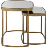 Vista Nesting Tables, Set of 2, Antique Gold