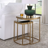 Vista Nesting Tables, Set of 2, Antique Gold