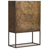 Roman Bar Cabinet, Antiqued Brass Aluminum by Four Hands — PRM_1