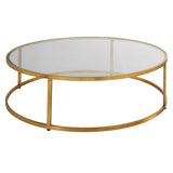 Radius Coffee Table, Antique Gold