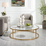 Radius Coffee Table, Antique Gold