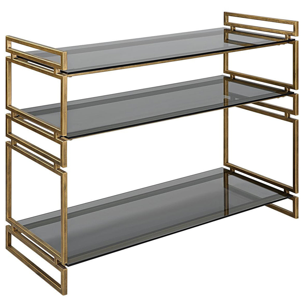 Stacked Up Console Table, Antique Gold