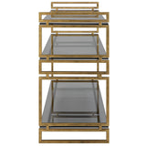 Stacked Up Console Table, Antique Gold