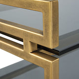 Stacked Up Console Table, Antique Gold