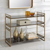 Stacked Up Console Table, Antique Gold