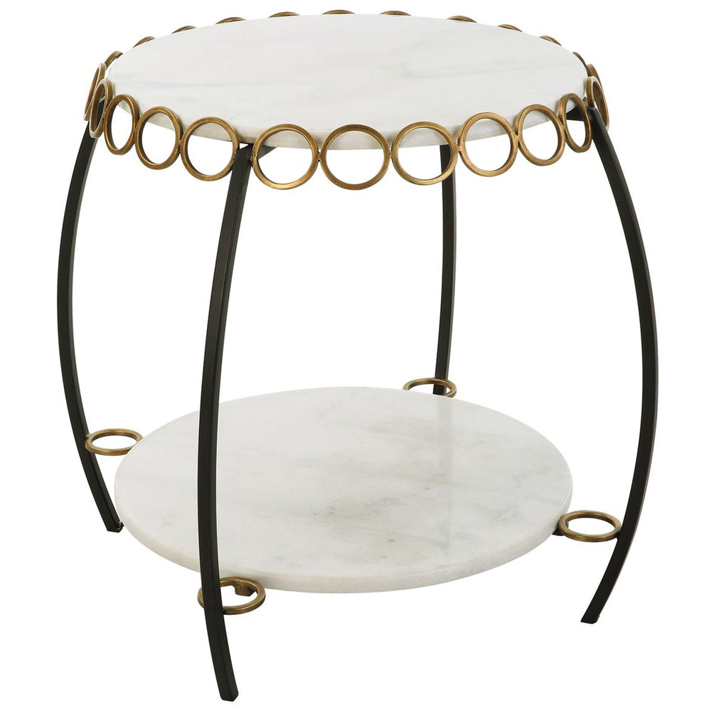 Chainlink Side Table, White
