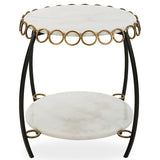 Chainlink Side Table, White