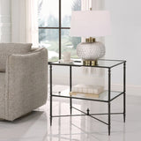 Henzler Lamp Table, Steel-Furniture - Accent Tables-High Fashion Home