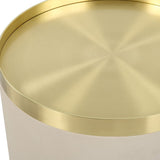 Circuit Accent Table, White-Furniture - Accent Tables-High Fashion Home