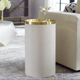 Circuit Accent Table, White-Furniture - Accent Tables-High Fashion Home