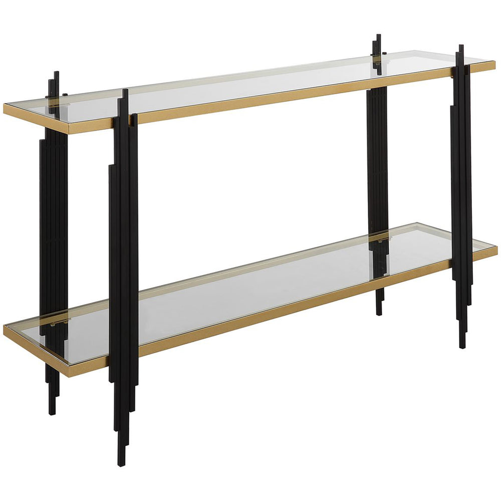 Empire Console Table, Black/Gold