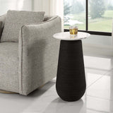 Total Eclipse Accent Table, Matte Black