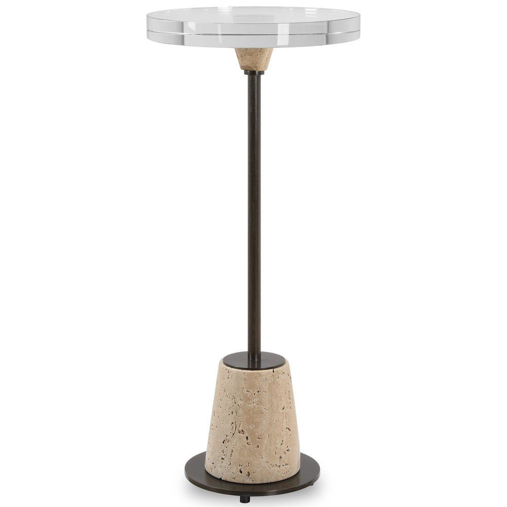 Arthur Drink Table, Travertine