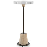 Arthur Drink Table, Travertine