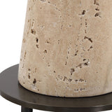 Arthur Drink Table, Travertine