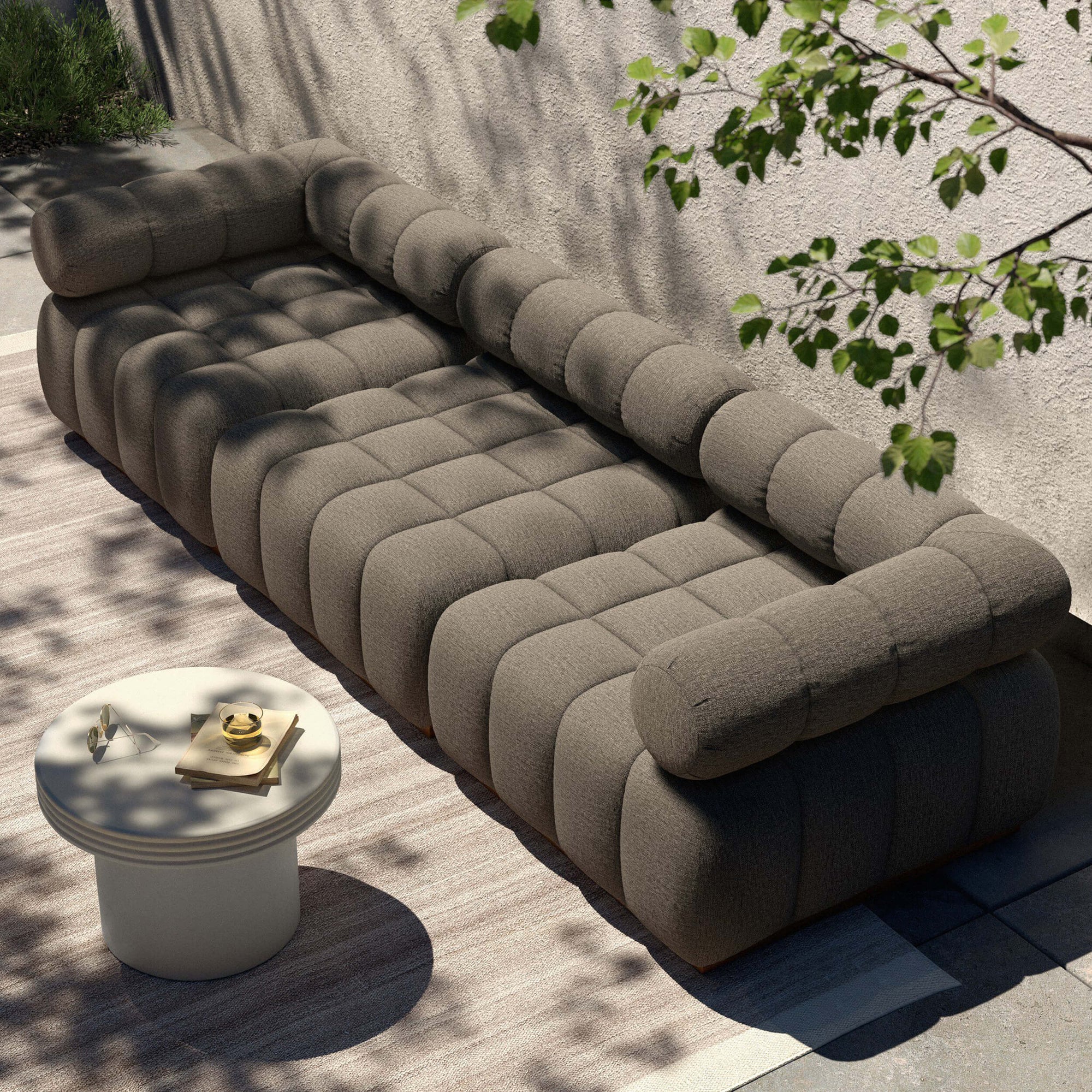 Roma 3 Piece Outdoor Sofa, Alessi Fawn by Four Hands – High Fashion Home
