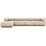 Roma 4 Piece Outdoor Sectional, Hayes Cream