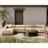 Roma 4 Piece Outdoor Sectional, Hayes Cream