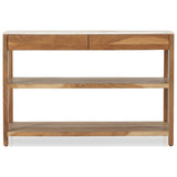 Indira Small Kitchen Island, White Marble by Four Hands — FRT_1