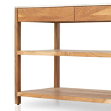 Indira Small Kitchen Island, White Marble by Four Hands — DET_1