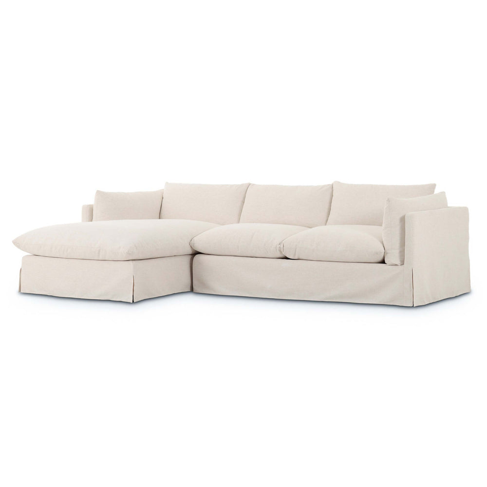 Habitat 2 Piece LAF 115" Sectional, Nomad Snow by Four Hands