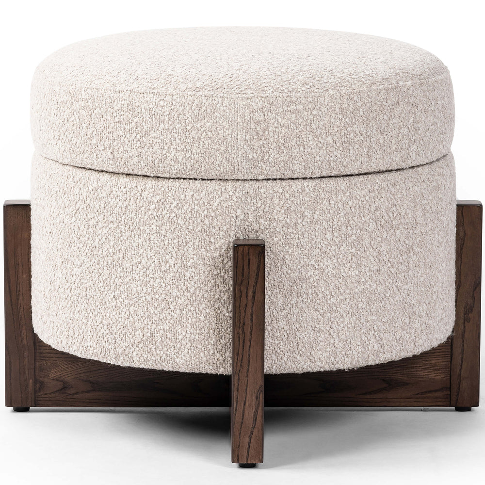 Esben 25" Storage Ottoman, Sattley Fog-Furniture - Chairs-High Fashion Home