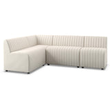 Augustine 92" Dining L-Shape Banquette, Capri Oatmeal by Four Hands