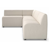 Augustine 92" Dining L-Shape Banquette, Capri Oatmeal by Four Hands