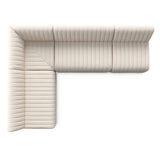 Augustine 92" Dining L-Shape Banquette, Capri Oatmeal by Four Hands