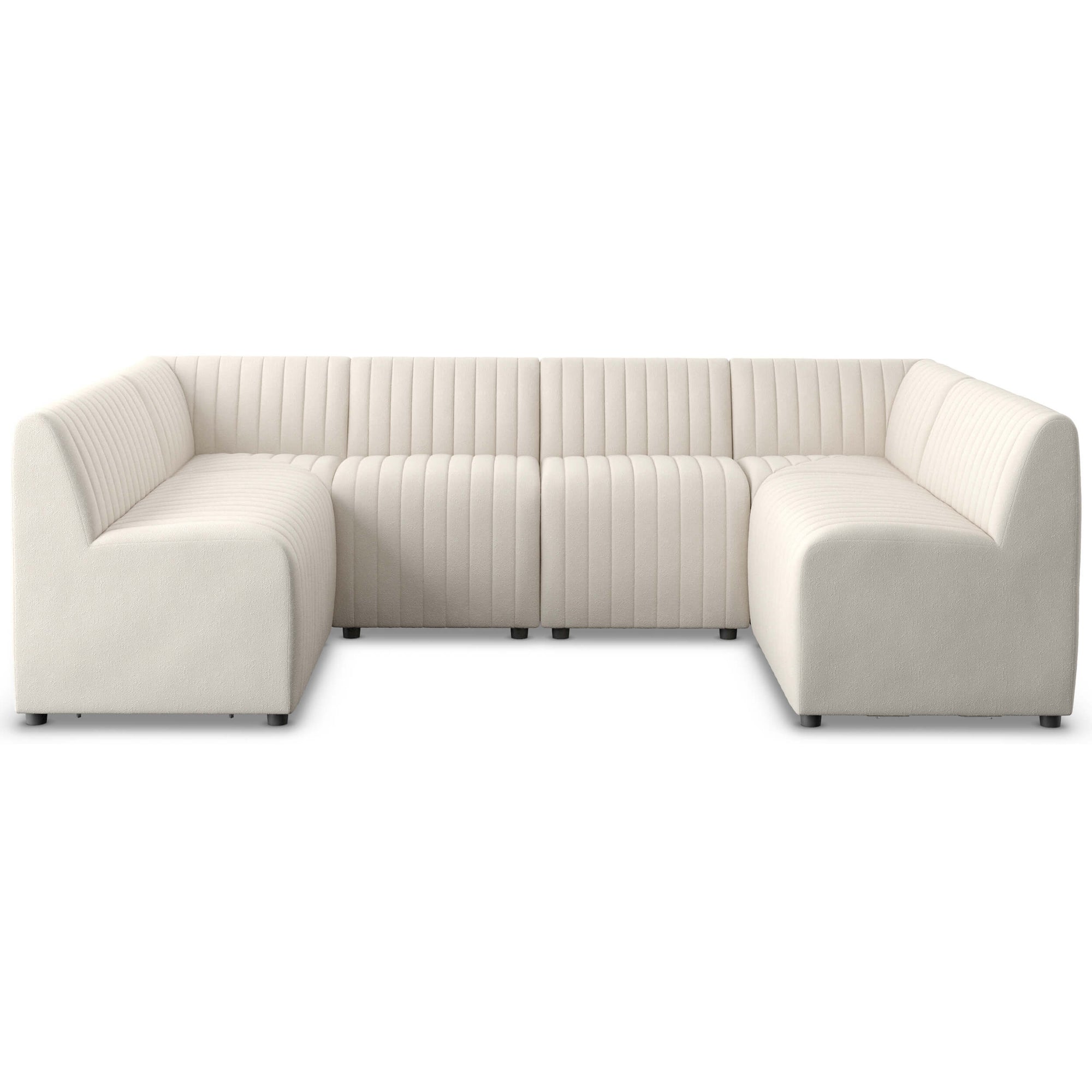 Augustine 106" Dining U-Shape Banquette, Capri Oatmeal by Four Hands ...