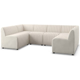 Augustine 106" Dining U-Shape Banquette, Capri Oatmeal by Four Hands