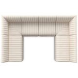 Augustine 106" Dining U-Shape Banquette, Capri Oatmeal by Four Hands