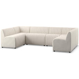 Augustine 120" Dining U-Shape Banquette, Capri Oatmeal by Four Hands