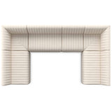 Augustine 120" Dining U-Shape Banquette, Capri Oatmeal by Four Hands