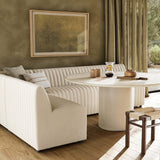 Augustine 110" Dining L-Shape Banquette, Capri Oatmeal by Four Hands-Furniture - Dining-High Fashion Home
