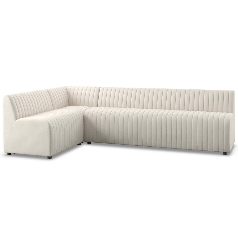 Augustine 110" Dining L-Shape Banquette, Capri Oatmeal by Four Hands-Furniture - Dining-High Fashion Home