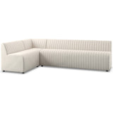 Augustine 110" Dining L-Shape Banquette, Capri Oatmeal by Four Hands