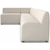 Augustine 110" Dining L-Shape Banquette, Capri Oatmeal by Four Hands