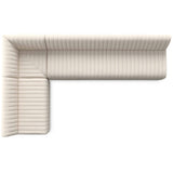 Augustine 110" Dining L-Shape Banquette, Capri Oatmeal by Four Hands