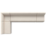 Augustine 134" Dining L-Shape Banquette, Capri Oatmeal by Four Hands