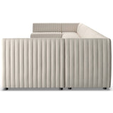 Augustine 154" Dining U-Shape Banquette, Capri Oatmeal by Four Hands