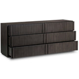 Leo 6 Drawer Dresser, Smoked Black-Furniture - Storage-High Fashion Home